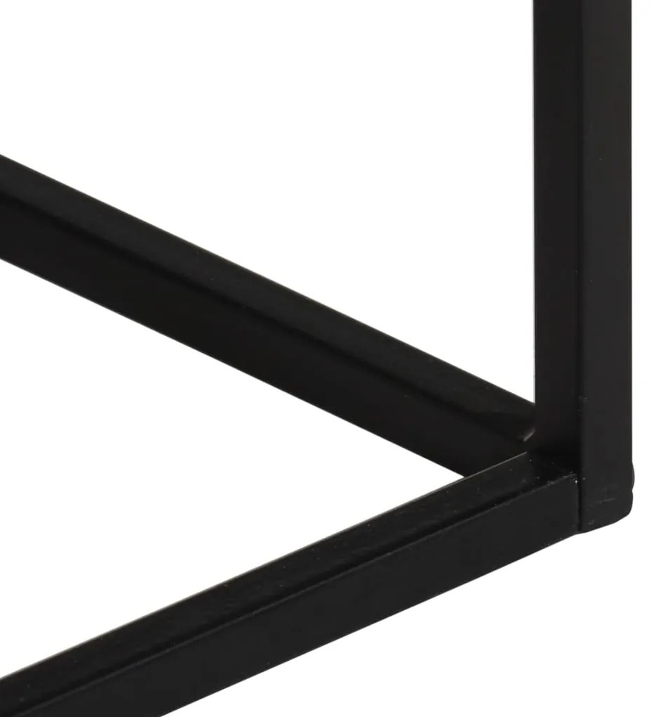 Mesa consola 110x30x75 cm madeira mangueira áspera maciça/ferro