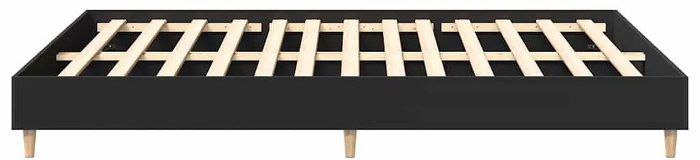 Estrutura de cama sem colchão 140x200 cm preto