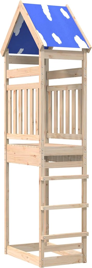 vidaXL Torre de Brincar Castanho Madeira de Pinheiro Sólida
