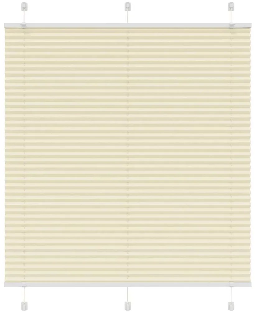 Plissado Cego Creme 120x150 cm Largura Tecido 119,4cm Poliéster