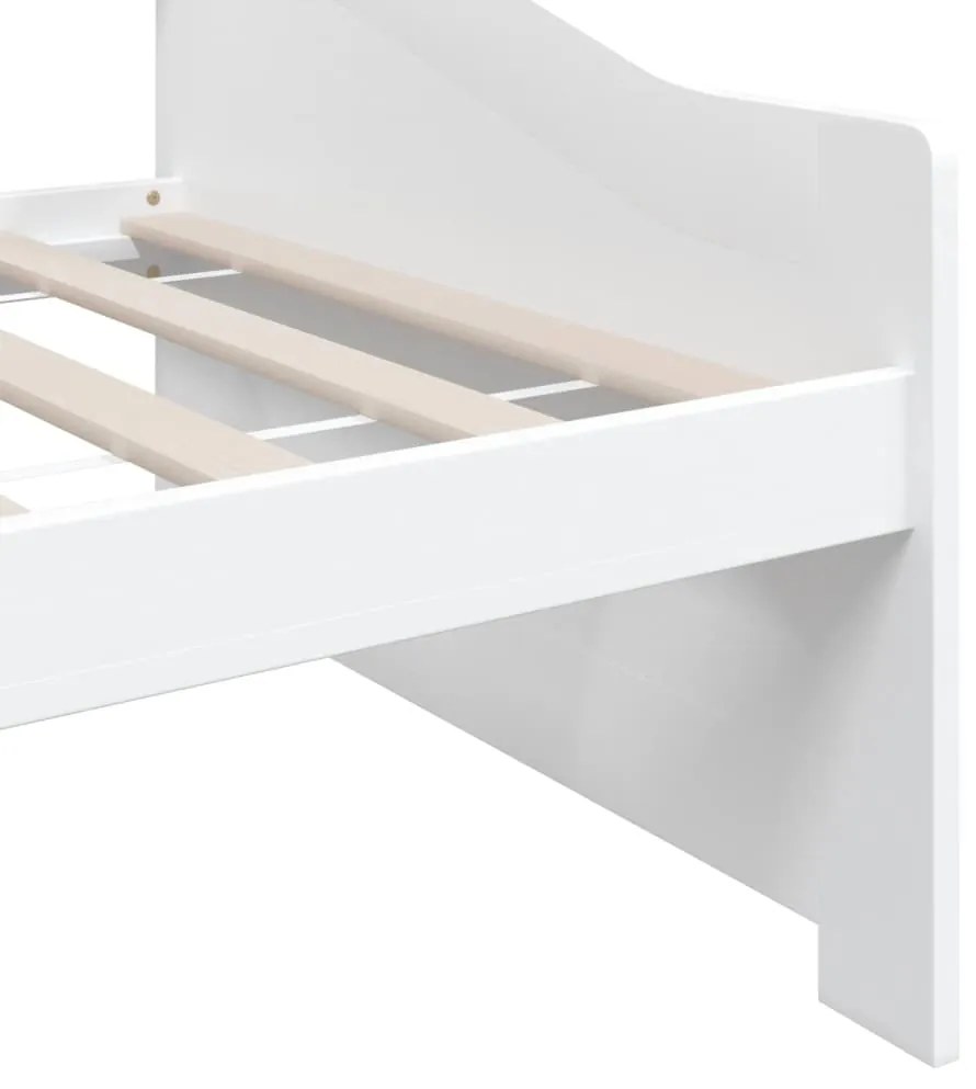 Sofá-cama de 3 lugares 90x200 cm madeira de pinho maciça branco