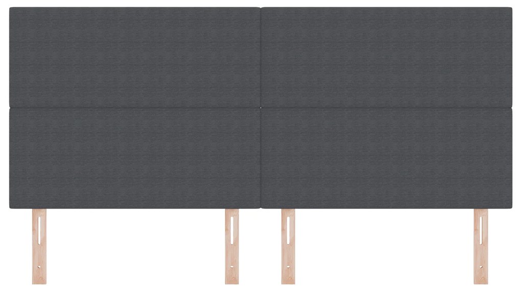 Cabeceira vidaXL Design Simples Cinza Escuro 200 cm Tecido de Veludo