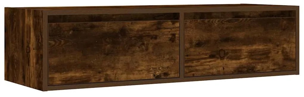 Móvel de TV com luzes LED 100X35,5x25 cm carvalho fumado