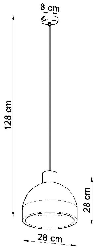 Candeeiro de Teto Suspenso Betão DAMASO Cinzento