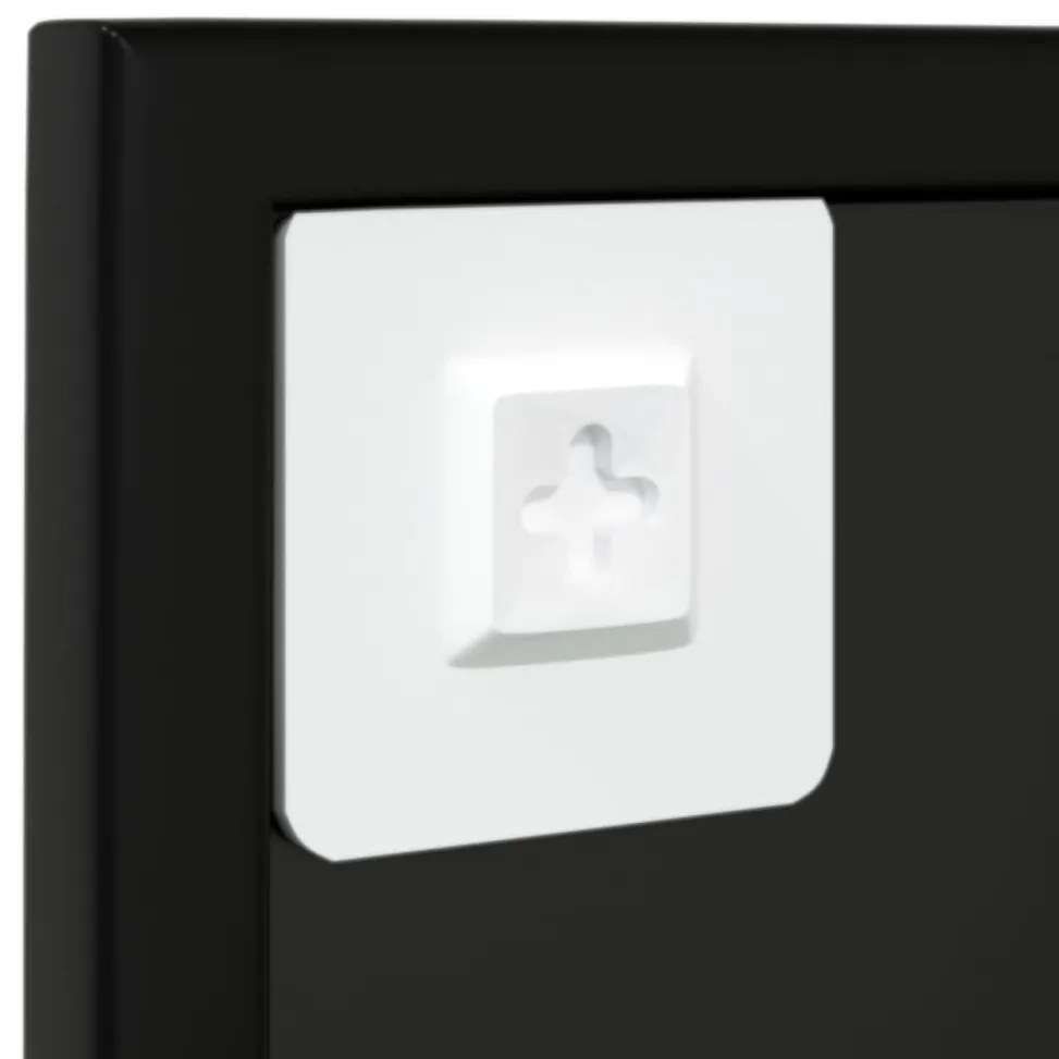 Espelhos de parede 2 pcs 80x60 cm metal preto