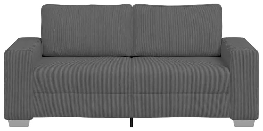 Sofá-luvas 140 cm tecido corduroy cinzento-escuro