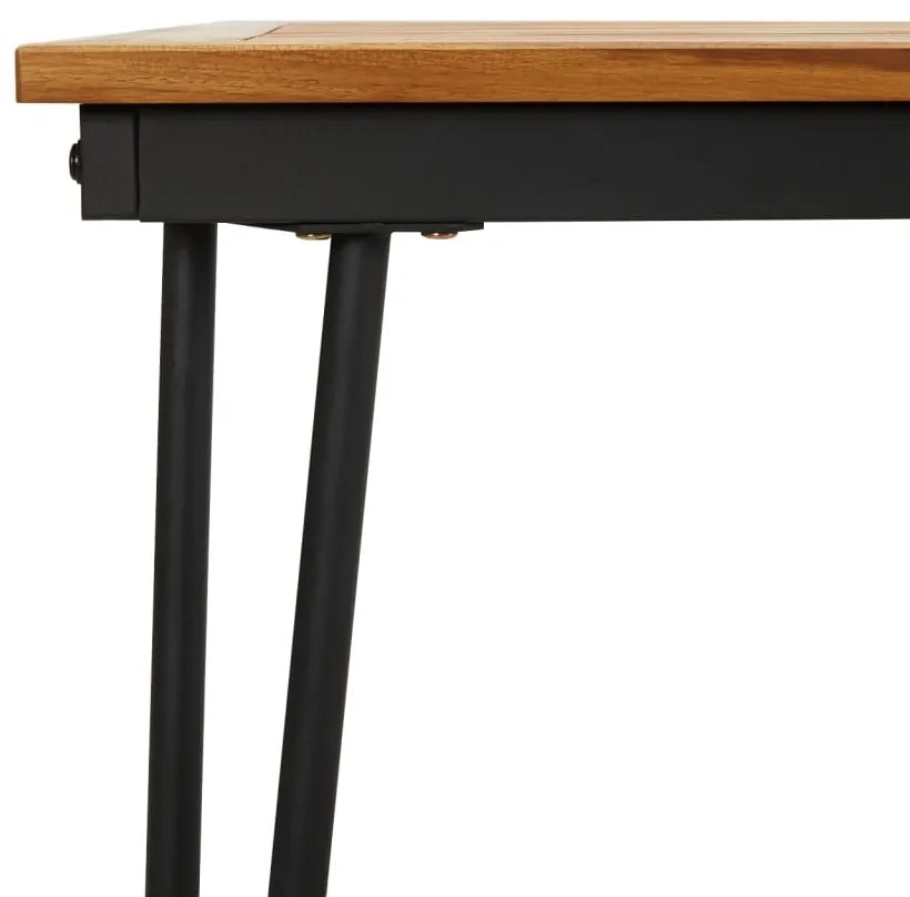 Mesa jardim c/ pernas estilo grampo 180x90x75 cm acácia maciça
