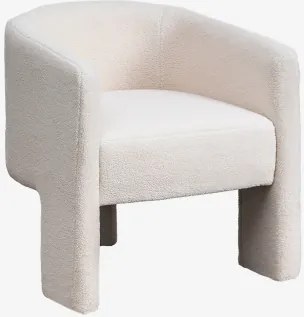Pack De 2 Cadeiras De Jantar Estofadas Com Braços Xastru Chenille Branco - Sklum