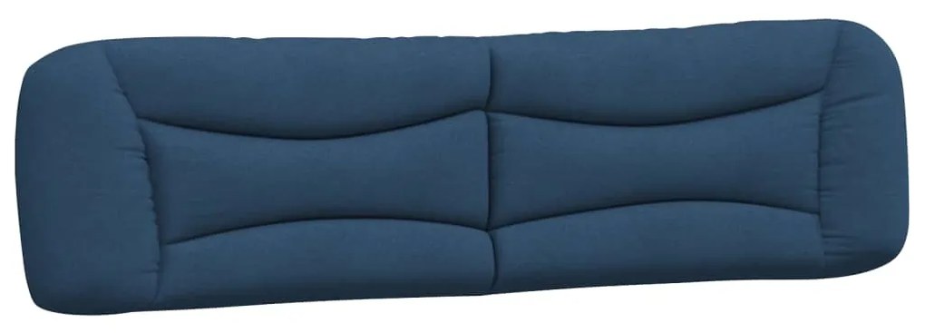 Estrutura de cama com cabeceira 200x200 cm tecido azul