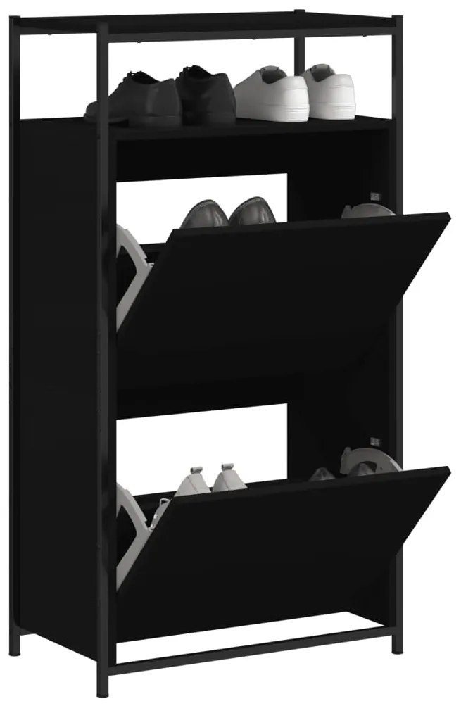 Sapateira 60x34x112 cm derivados de madeira preto
