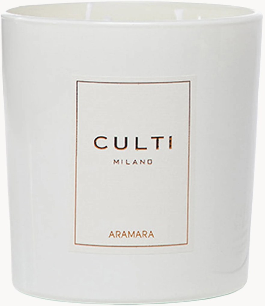 Vela perfumada com três pavios Aramara (laranja amarga, bergamota, sândalo)