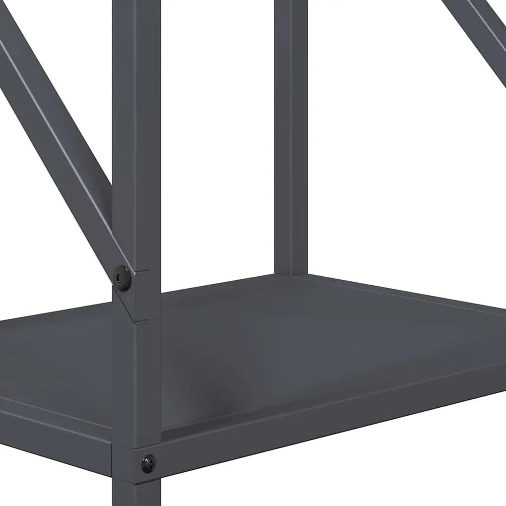 Suporte para lenha 34x25x100 cm aço laminado a frio antracite
