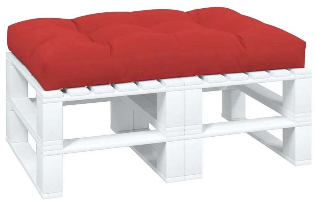 Almofadão para sofá de paletes 120x80x12 cm tecido vermelho