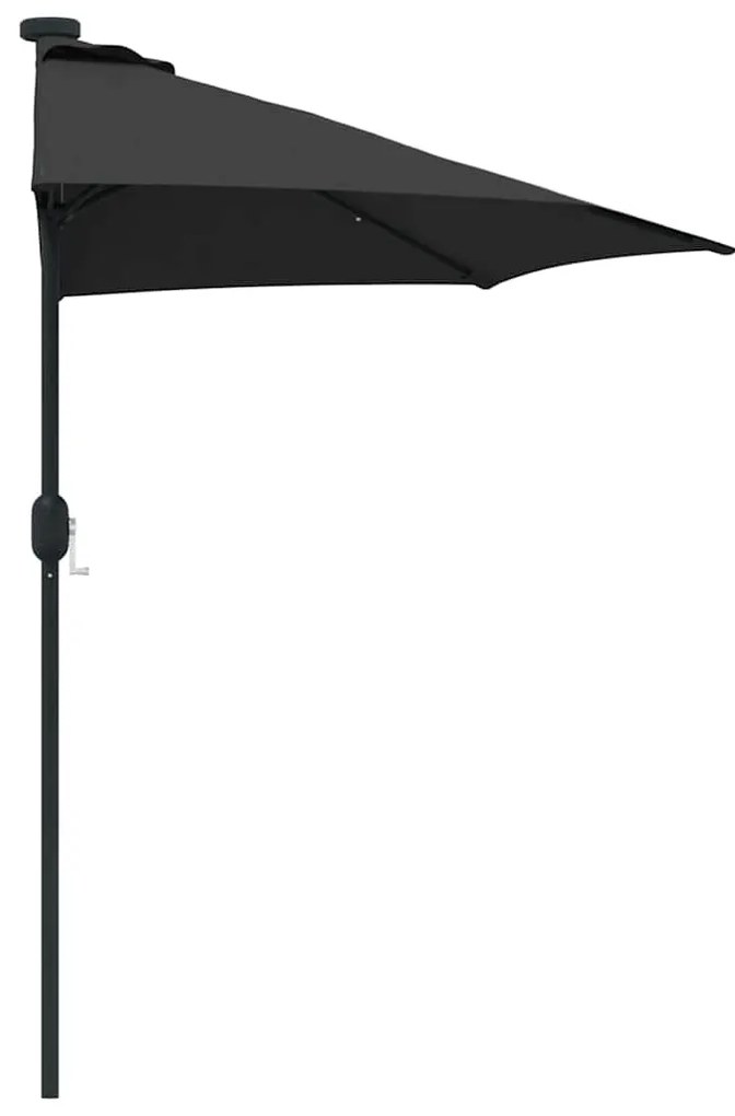 Guarda-sol de Jardim Preto 294 x 150 x 224 cm tecido