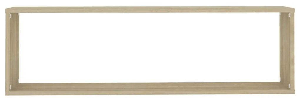 Estantes parede cúbicas 2pcs derivados madeira carvalho sonoma