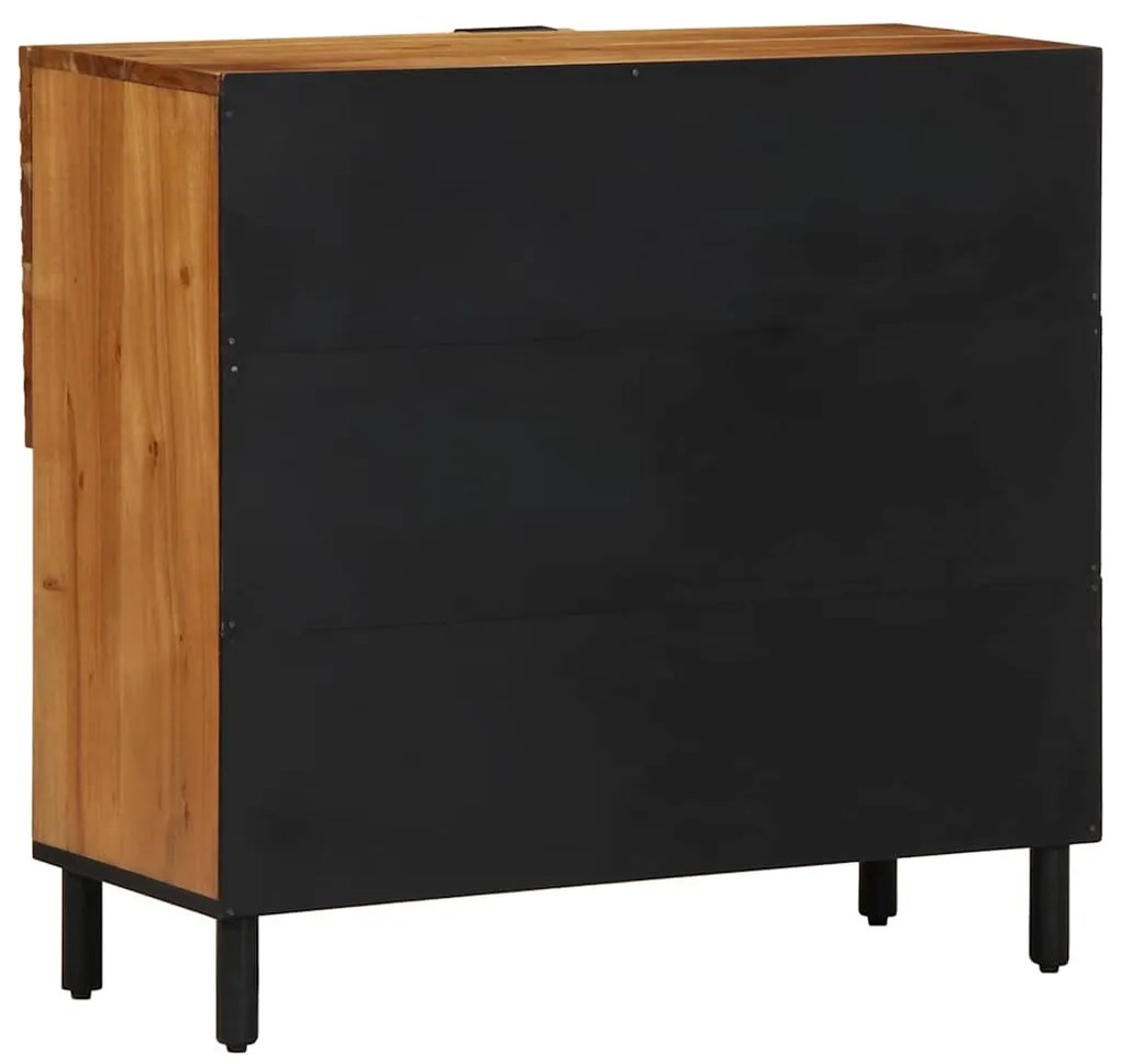 Estante 80x33x75 cm Madeira Sólida de Acácia