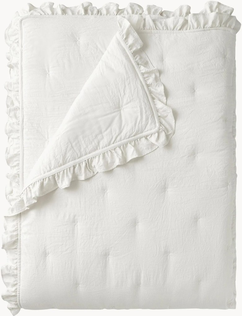 Colcha acolchoada com folho Aimée