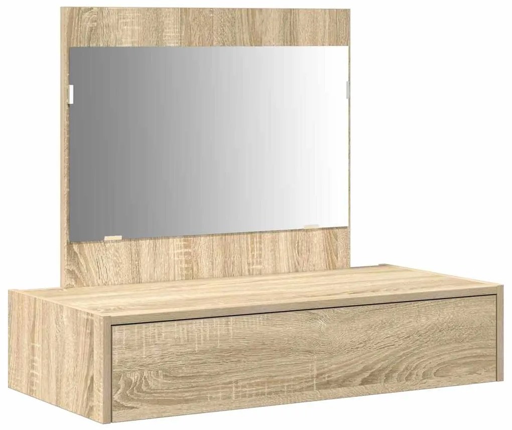 Mesa de Maquiagem Suspensa Carvalho Sonoma 83x40x70 cm