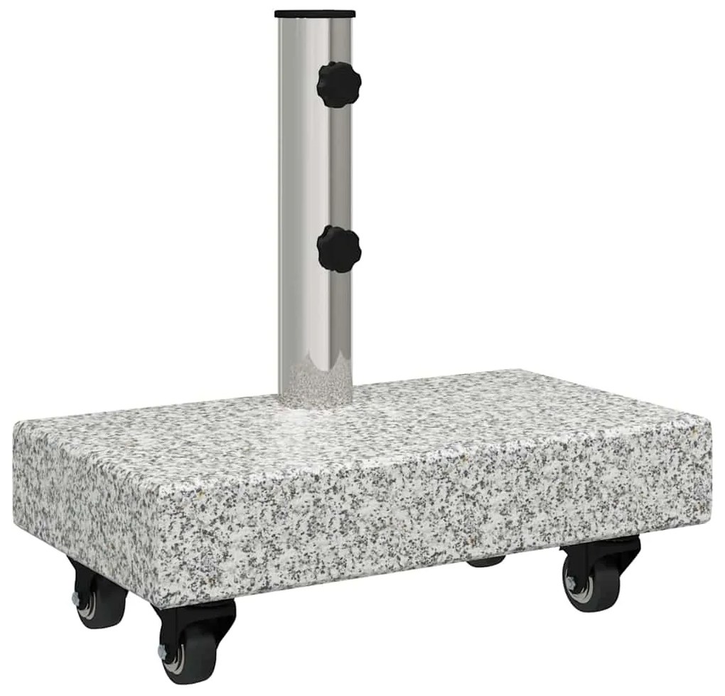 Base de Parasol com Rodas para Postes de Ø38/48mm Cinza Granito 25 kg