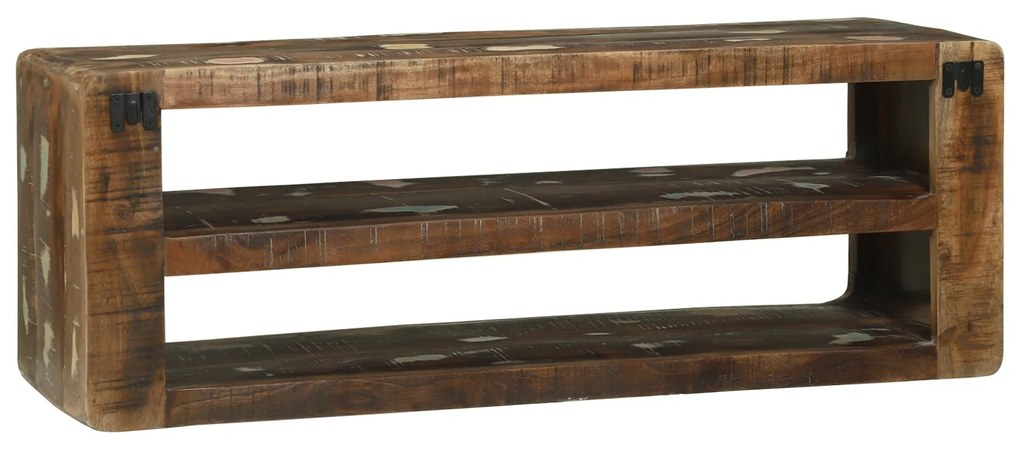 Armário de TV 100x32x36 cm Madeira Sólida Recuperada