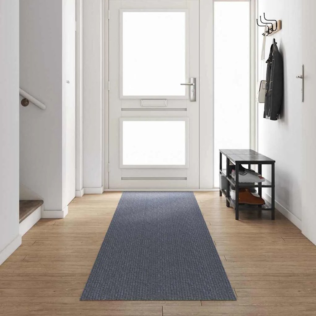 vidaXL Runner de Carpete Cinzento-claro 80 x 500 cm tecido