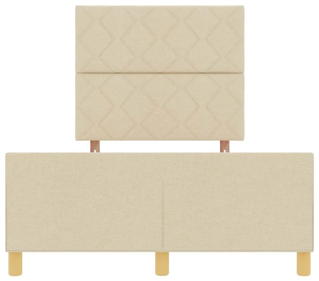 Cama vidaXL Creme 120x200 cm em Tecido