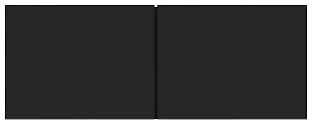 Móveis de TV 2pcs 80x30x30 cm derivados de madeira preto