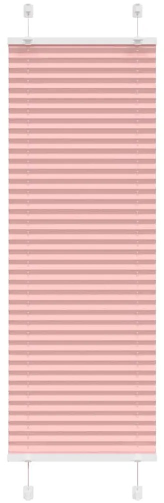 Rosa Plissada Cega 45x150 cm Largura Tecido 44,4 cm Poliéster