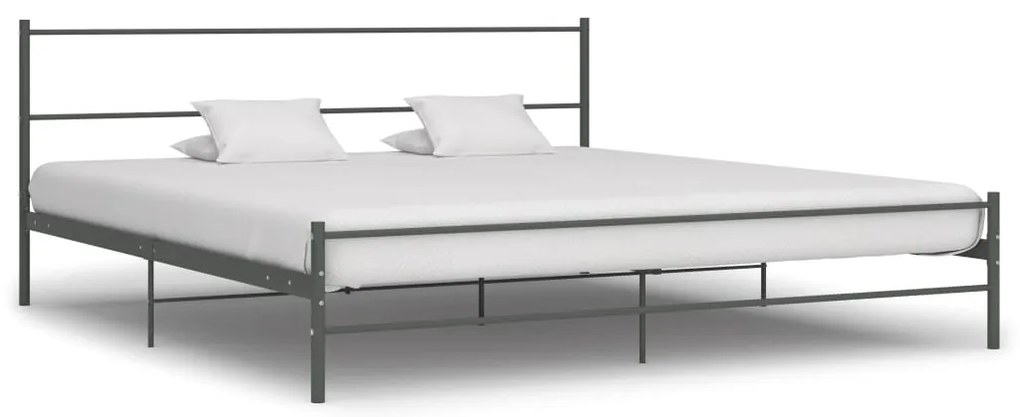Estrutura de cama 180x200 cm metal cinzento