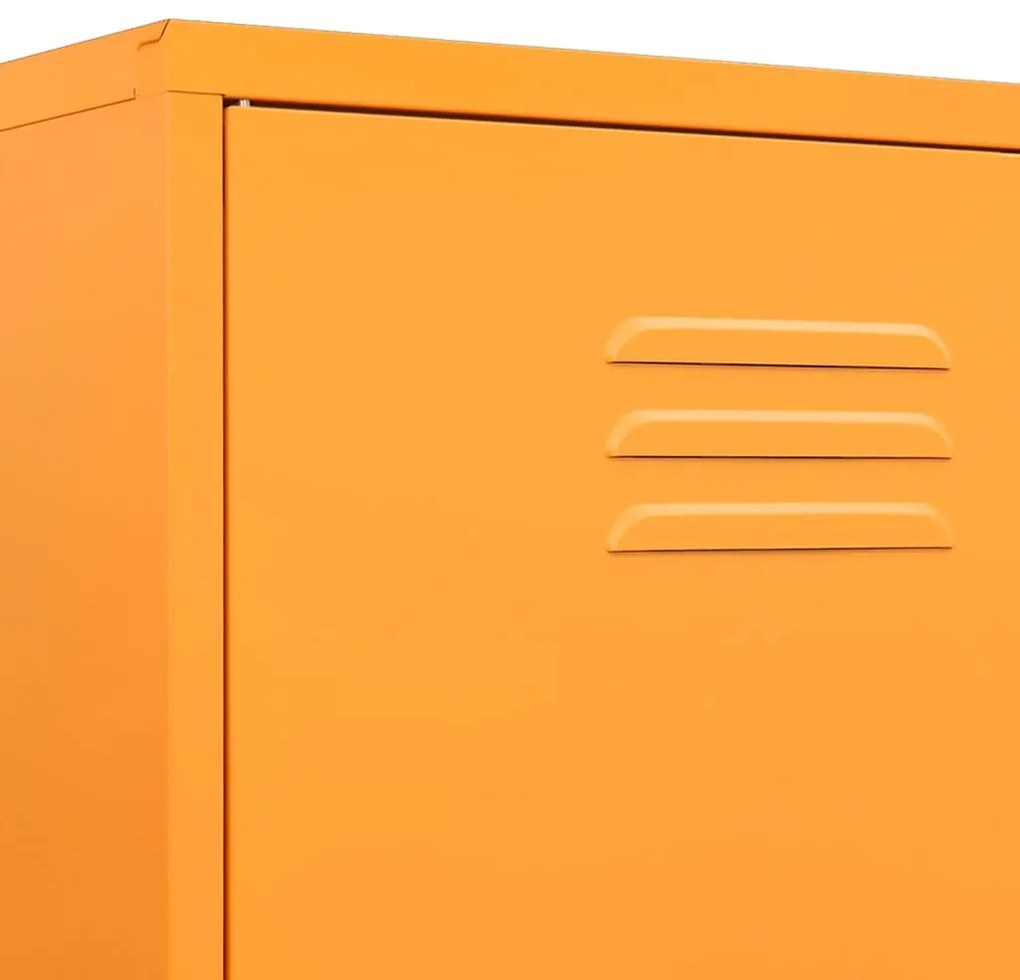 Roupeiro 90x50x180 cm aço amarelo mostarda