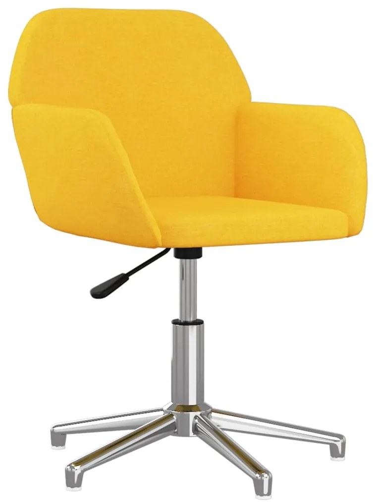 Cadeiras de jantar giratórias 2 pcs tecido amarelo mostarda