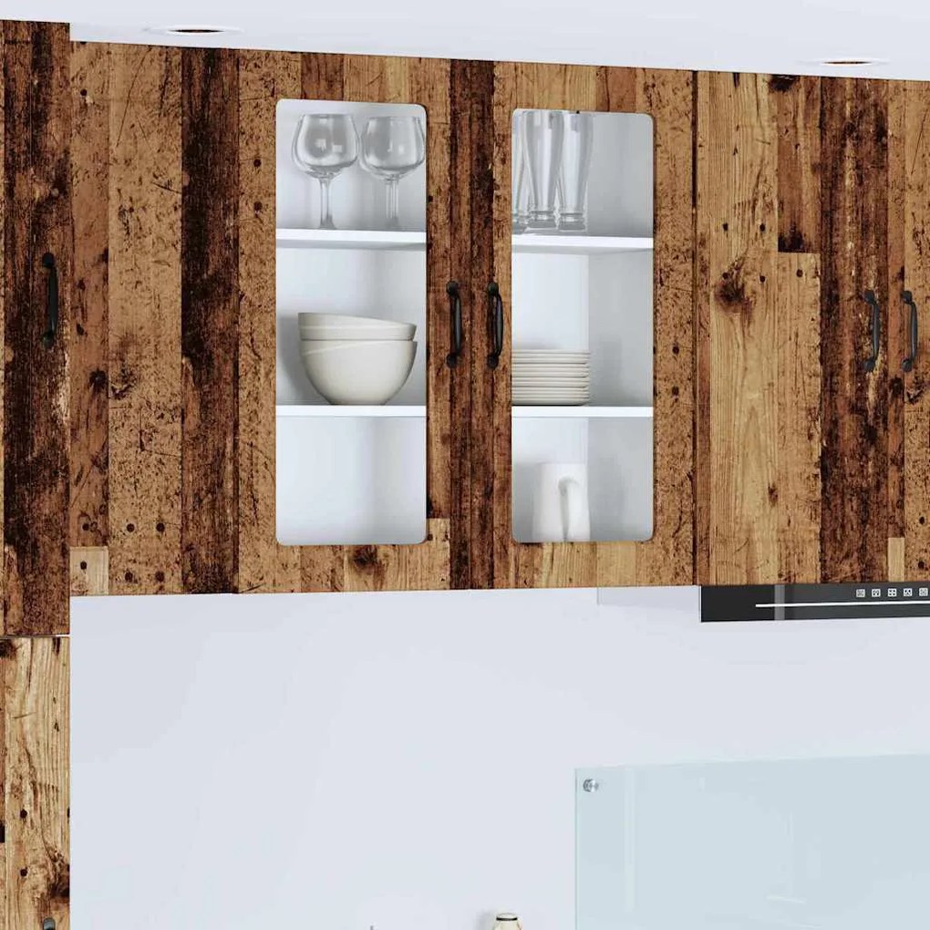 vidaXL Armário de Cozinha com porta Madeira antiga 80 x 31 x 80 cm