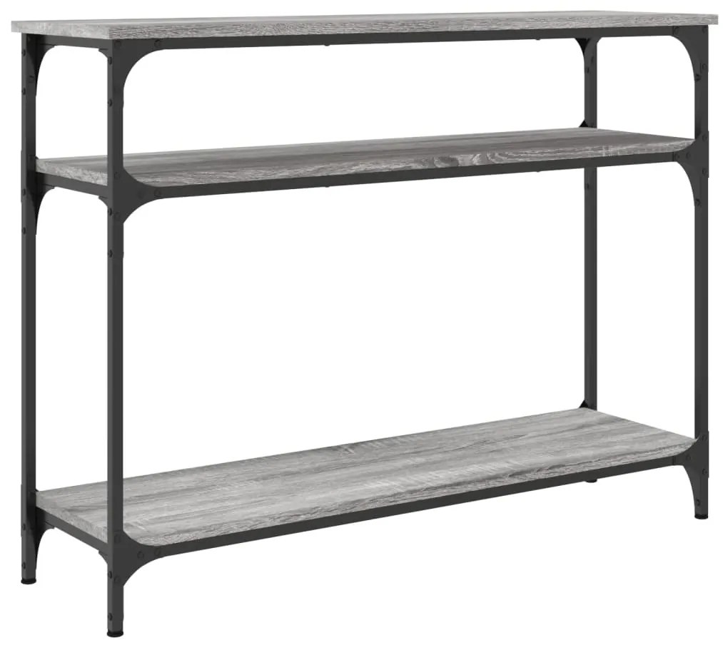 Mesa consola 100x29x75 cm derivados de madeira cinzento sonoma