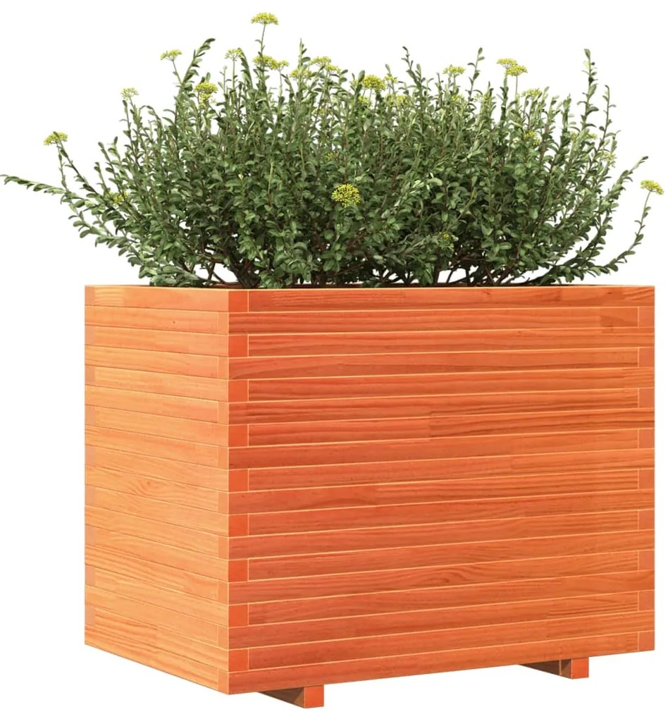 Vaso/floreira de jardim 90x60x72,5 cm pinho maciço castanho mel