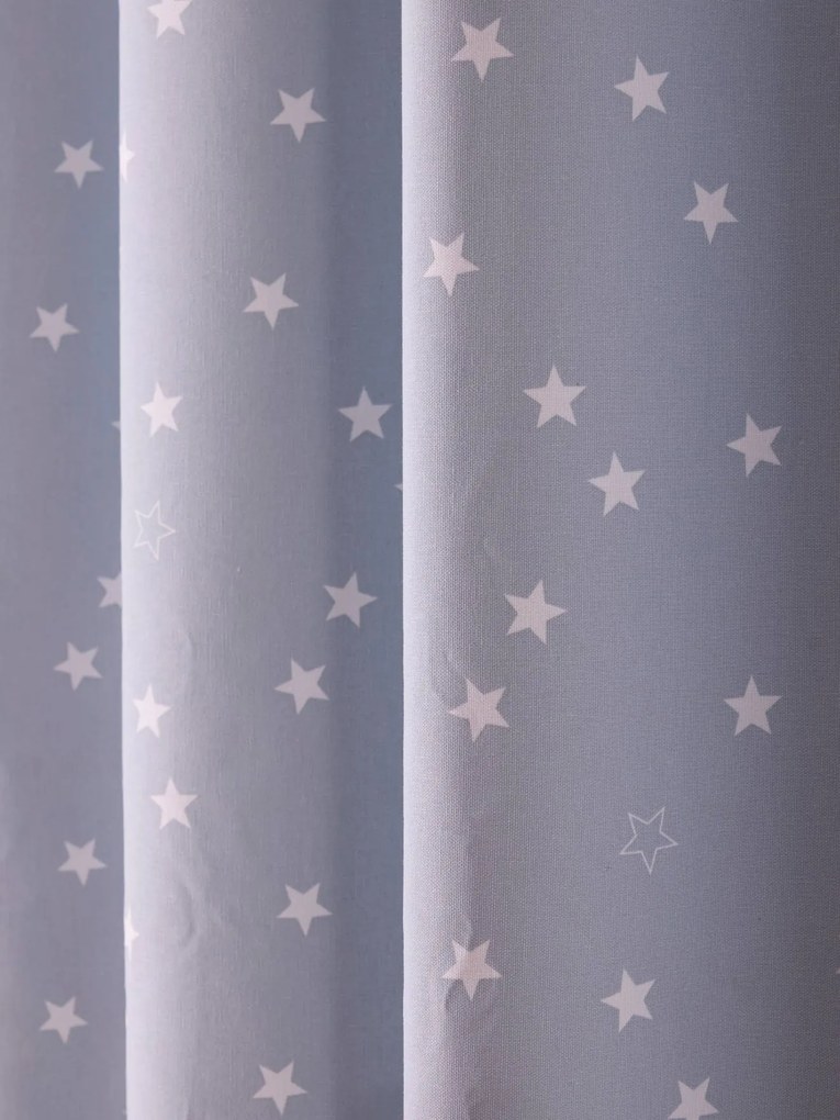 Agora -30%: Cortinado opaco, com ilhós, às estrelas azul