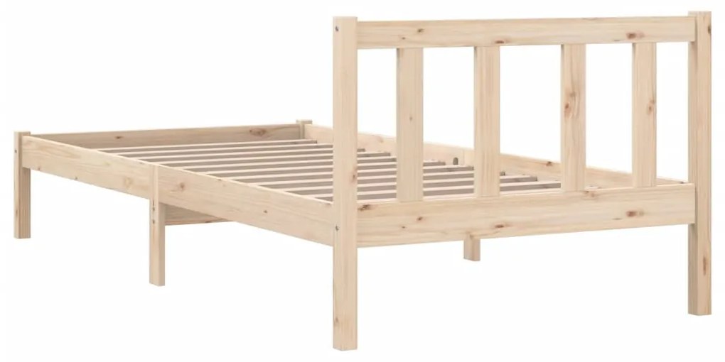Estrutura de cama 100x200 cm madeira pinho maciço