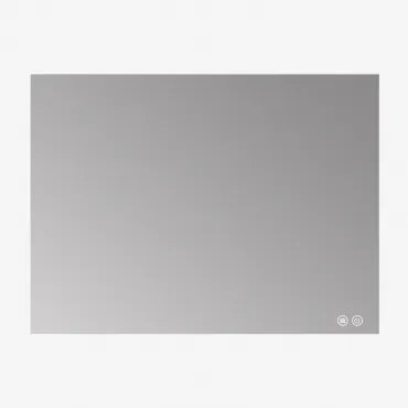 Espelho De Parede Retangular 120x90 Cm Para Casa De Banho Com Luz Led E Antivapor Riben Transparente - Sklum
