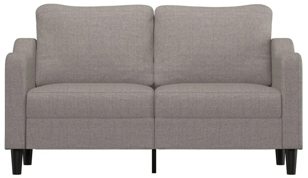 Sofá de 2 lugares tecido 140 cm cinzento-acastanhado