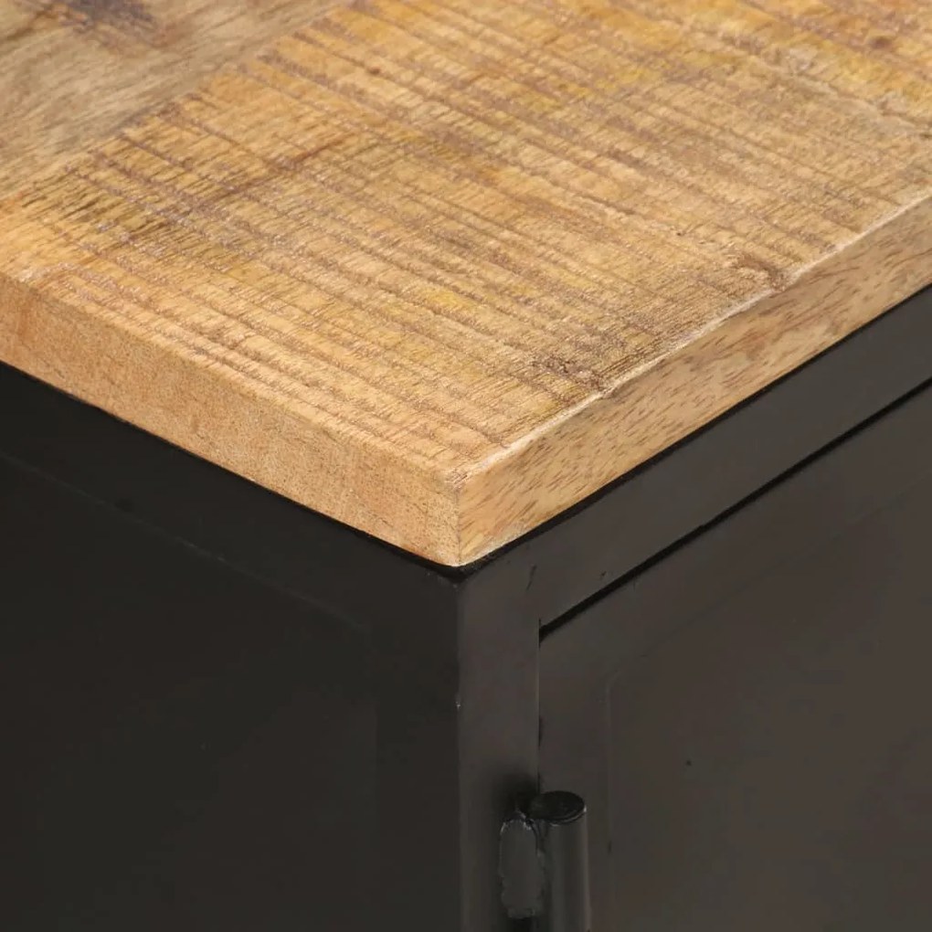Mesa de centro 90x50x37 cm madeira de mangueira áspera maciça
