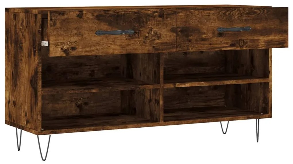 Banco sapateira 102x35x55 cm deriv. madeira carvalho fumado