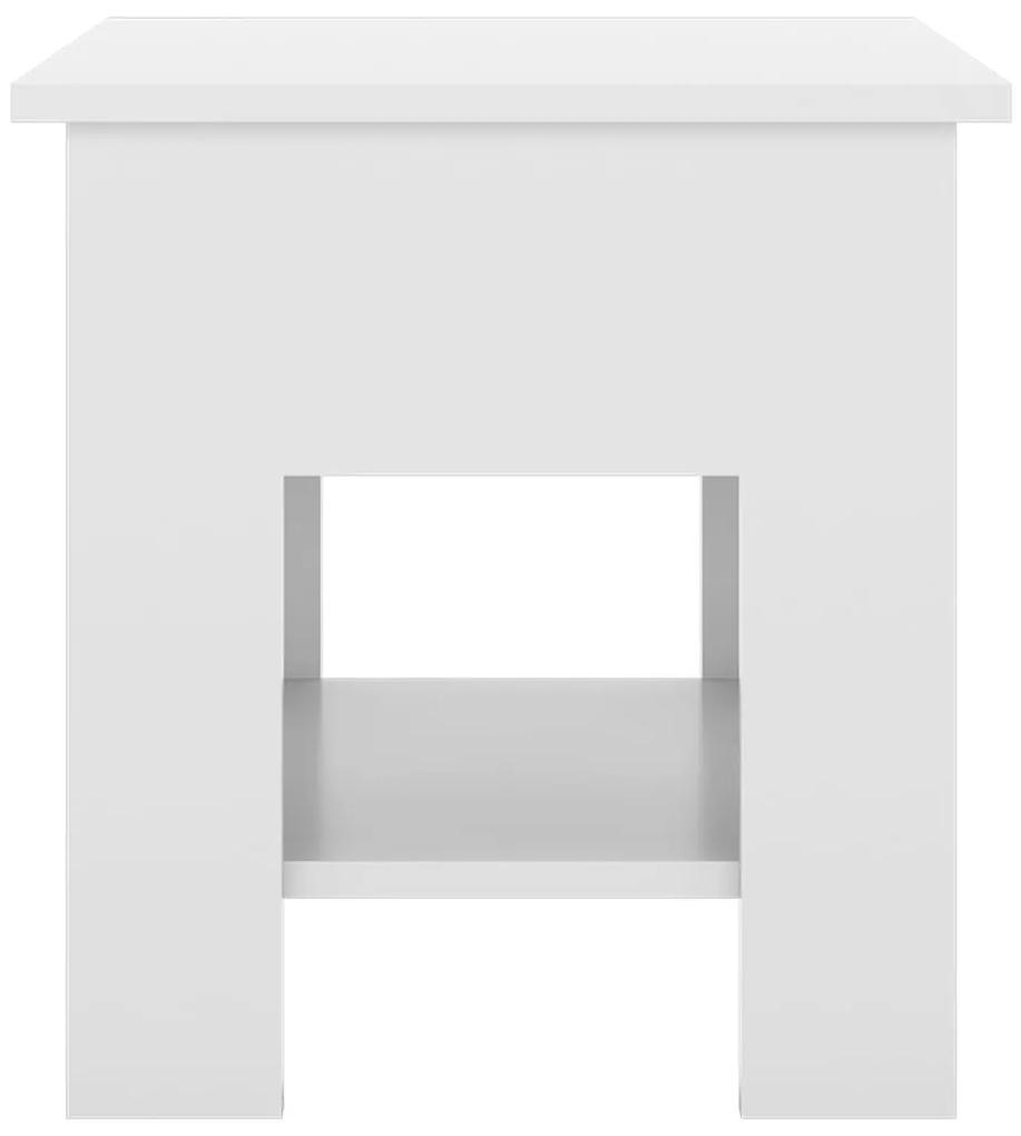 Mesa de centro 40x40x42 cm madeira processada branco brilhante