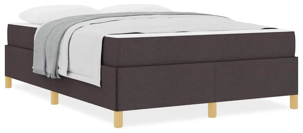 Cama Box Outros Marrom Escuro e Branco 140 x 200 cm tecido