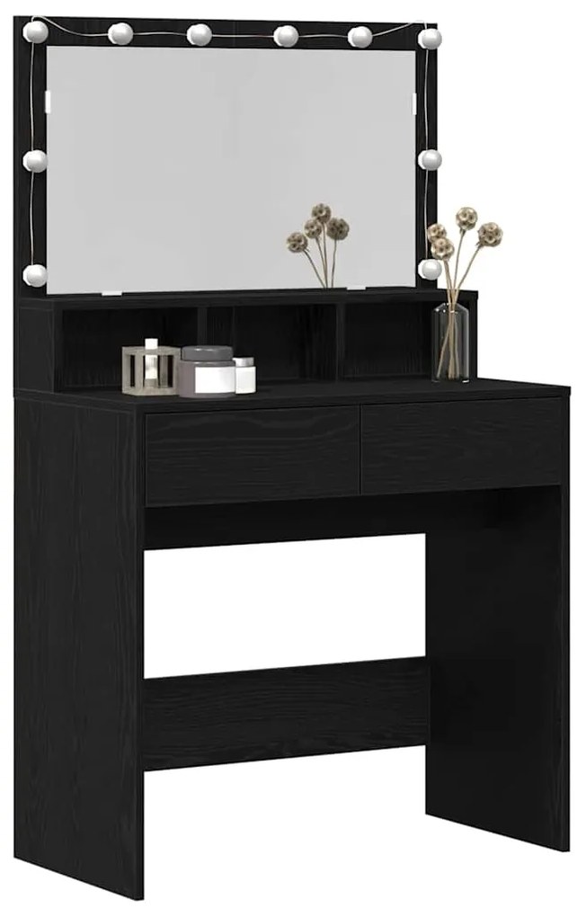 Mesa de vestir Carvalho preto Aglomerado