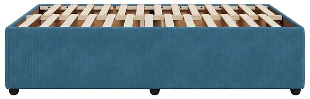 Estrutura de cama 120x200 cm veludo azul