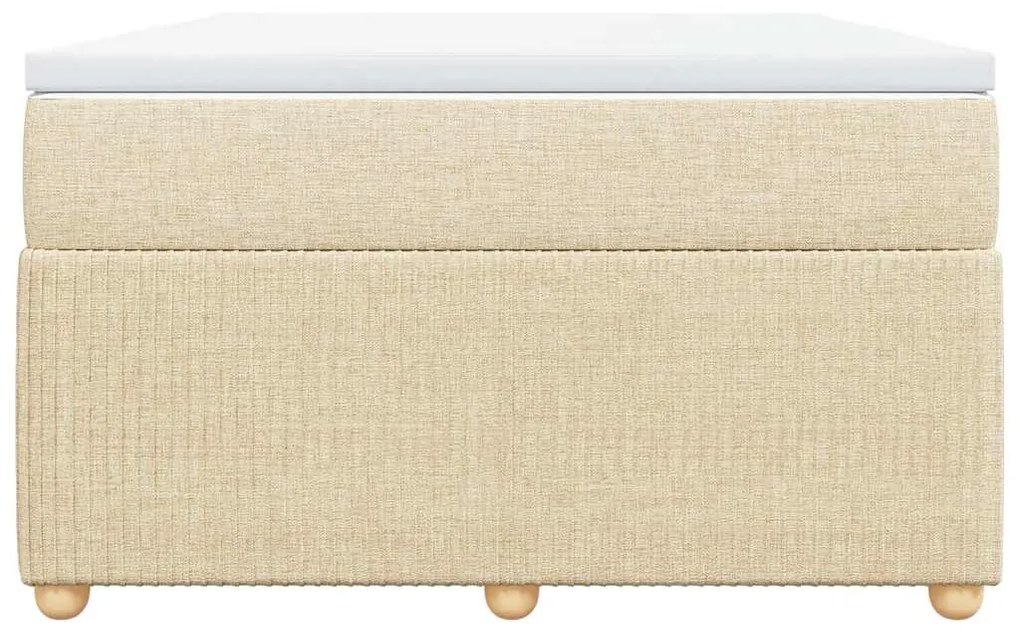 Cama boxspring com colchão 120x190 cm tecido cor creme