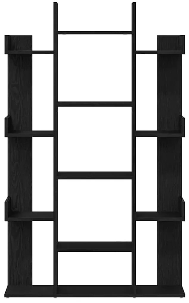 Estante de Livros vidaXL Preta em Carvalho 86x25,5x140 cm em Madeira d