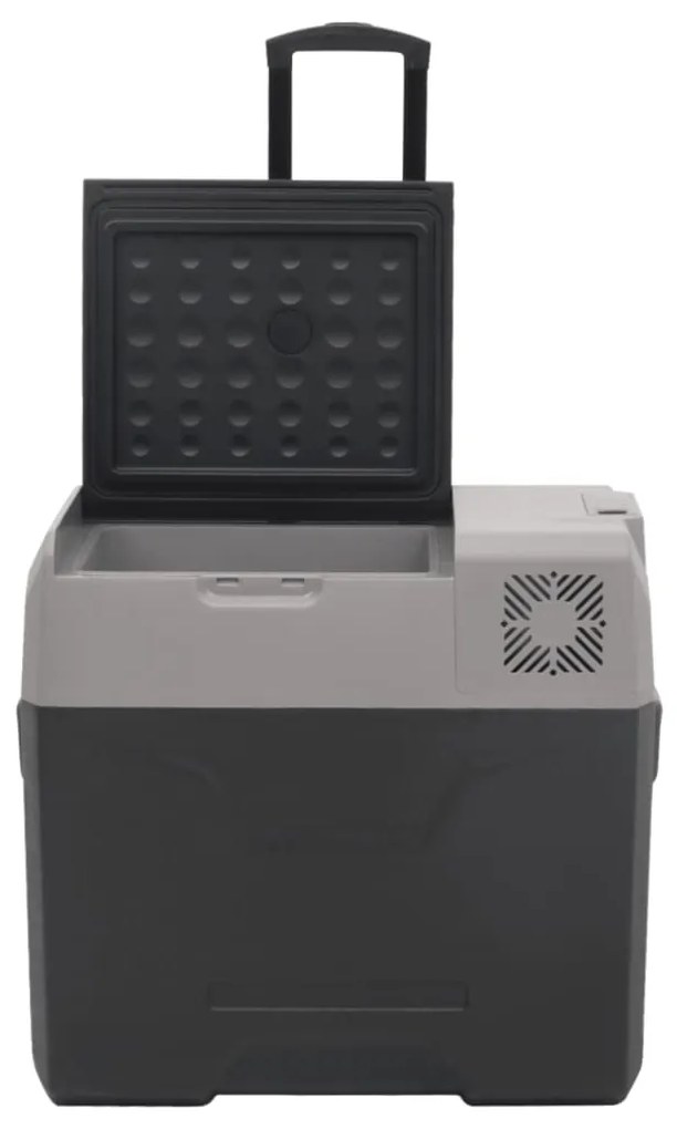 Mala térmica c/ rodas e adaptador 40L polipropileno preto/cinza