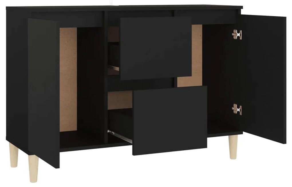 Aparador 101x35x70 cm derivados de madeira preto