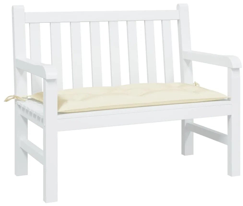 vidaXL Almofadão p/ banco de jardim 100x50x7 cm tecido oxford creme