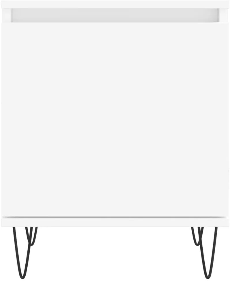 Mesas de cabeceira 2pcs 40x30x50 cm derivados de madeira branco